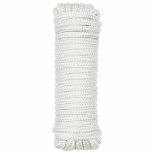vidaXL Bootsseil 10 mm 6 m Wei&szlig; Polyester