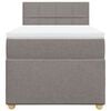 vidaXL Boxspringbett mit Matratze Taupe 90x190 cm Stoff