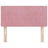 vidaXL LED Kopfteil mit LED-Lichtleisten Rosa 100 cm Polyester