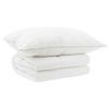 vidaXL Bettdecke und Kissen Set 2 stk. 155x200 cm Sommer 140 GSM Wolle