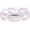 vidaXL Outdoor-Sofagarnitur mit Kissen 5 pcs Natur und Creme