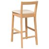 vidaXL Barhocker mit Kissen 2 Stk. Natur Massivholz Gummibaum