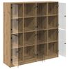 vidaXL Highboard 2 pcs Artisan-Eiche 68 x 37 x 142 cm Holzwerkstoff
