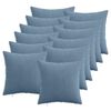 vidaXL Kissenbezug 12 stk. HEERLEN Blau 40 x 40 cm Cord