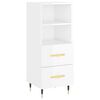 vidaXL Sideboard Hochglanz-Wei&szlig; 34,5x34x90 cm Holzwerkstoff