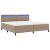 vidaXL Boxspringbett mit Matratze Cappuccino 200 x 200 cm Kunstleder