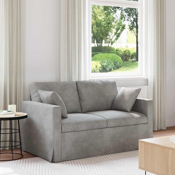 vidaXL Sofa Hellgrau Gesamtabmessungen: 138 x 78 x 80 cm (B x T x H)
