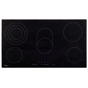 vidaXL Glaskeramik-Kochfeld mit 5 Platten Touch Control 77 cm 8500 W