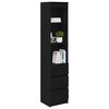vidaXL Highboard Schwarz Eichen-Optik 37,5x35x180 cm Holzwerkstoff