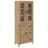 vidaXL Highboard 2 pcs Artisan-Eiche 69,5 x 34 x 180 cm Holzwerkstoff