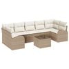 vidaXL Gartensofa-set 8 stk. Beige Poly-Rattan