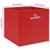 vidaXL Aufbewahrungsboxen 10 Stk. Rot 32x32x32 cm Stoff