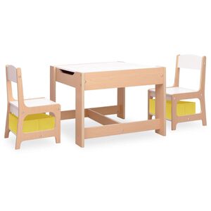 vidaXL Kindertisch mit 2 St&uuml;hlen MDF