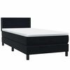 vidaXL Boxspringbett mit Matratze & LED Schwarz 80x210 cm Samt