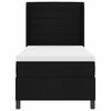vidaXL Boxspringbett mit Matratze Schwarz 200 x 90 cm Stoff
