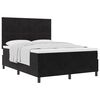 vidaXL Boxspringbett mit Matratze Schwarz 140 x 200 cm Stoff