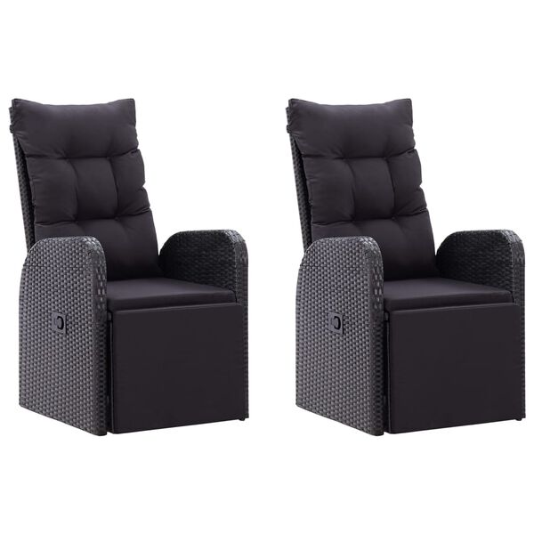 vidaXL 5-tlg. Garten-Essgruppe Schwarz