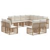 vidaXL Outdoor-Sofagarnitur Natur Polyester