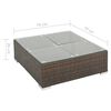 vidaXL 8-tlg. Garten-Lounge-Set mit Auflagen Poly Rattan Braun