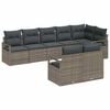 vidaXL Gartensofa-set 8 stk. Grau Poly-Rattan