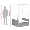 vidaXL Doppel-Sonnenliege mit Dach und Vorhängen Braun Poly Rattan