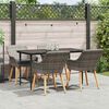 vidaXL Garten Essgruppe mit Kissen 5 pcs Grau Poly-Rattan
