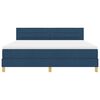 vidaXL Boxspringbett mit Matratze mit Kopfteil Blau 180 x 200 cm Stoff