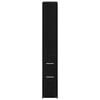 vidaXL Badezimmerm&ouml;bel-Set Schwarz Eichen-Optik 22 x 41 x 135 cm