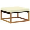 vidaXL Outdoor-Sofagarnitur mit Kissen 4 pcs Natur und Creme