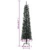 vidaXL Künstlicher Weihnachtsbaum mit Ständer Schlank Grün 210 cm PVC