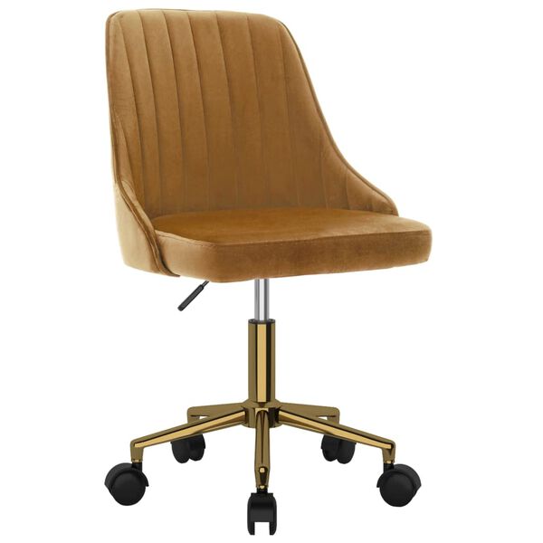 vidaXL Esszimmerst&uuml;hle 2 Stk. Drehbar Braun Samt