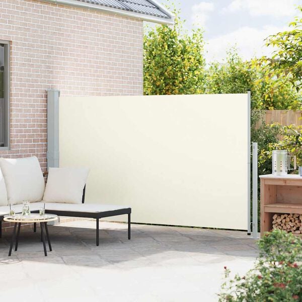 vidaXL Seitenmarkise Ausziehbar 180x300 cm Creme