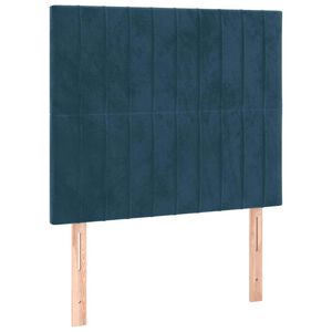 vidaXL Kopfteil Dunkelblau 80x5x118/128 cm Samt