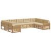 vidaXL Outdoor-Sofagarnitur 9 Stk. Wei&szlig; und Beige Massivholz Akazie