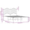 vidaXL Bettgestell mit Kopfteil Metall Schwarz 120x200 cm