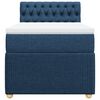 vidaXL Boxspringbett mit Matratze Blau 90x190 cm Stoff