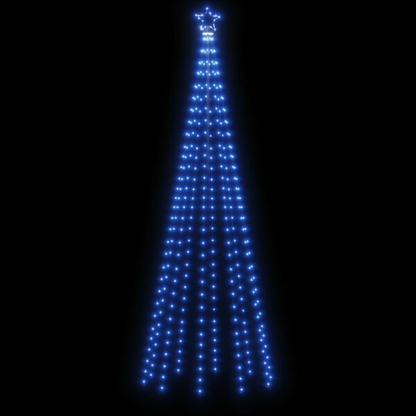 vidaXL LED-Weihnachtsbaum mit Erdnägeln Blau 310 LEDs 300 cm