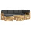 vidaXL Outdoor-Sofagarnitur 7 pcs Wei&szlig; und Anthrazit Polyester