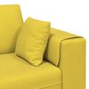 vidaXL Sofa mit Kissen 3 pcs Gelb Samt