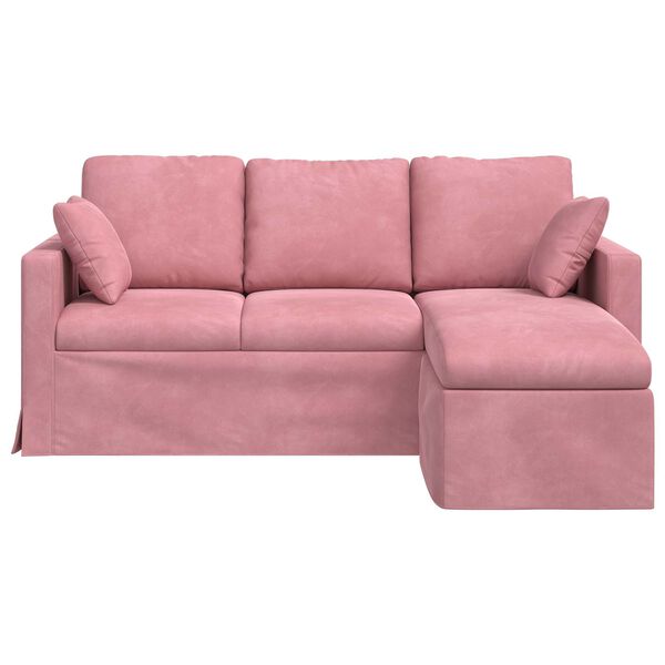 vidaXL Sofa Rosa Gesamtabmessungen: 178 x 134 x 80 cm (B x T x H) Samt