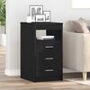 vidaXL Schubladenschrank Schwarz Eichen-Optik 40x50x76cm Holzwerkstoff