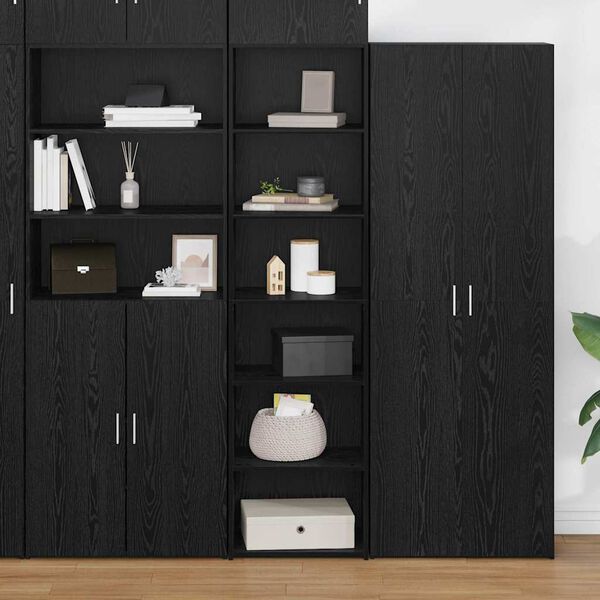 vidaXL Schrank Schwarz Eichen-Optik 50 x 41 x 185 cm Holzwerkstoff