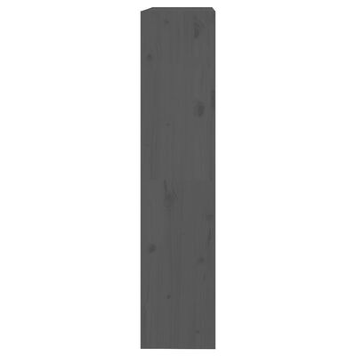 vidaXL Bücherregal Raumteiler Grau 80x30x135,5 cm Massivholz Kiefer