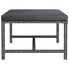 vidaXL 5-tlg. Garten-Lounge-Set mit Kissen Poly Rattan Grau