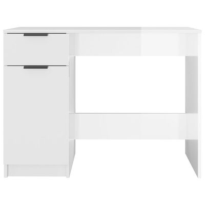 vidaXL Schreibtisch Hochglanz-Weiß 100x50x75 cm Holzwerkstoff