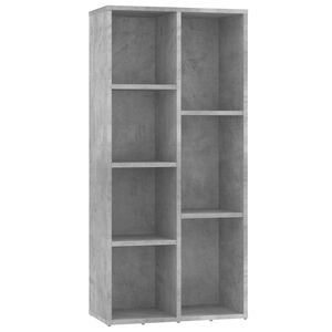 vidaXL B&uuml;cherregal Betongrau 50x25x106 cm Holzwerkstoff
