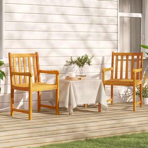 vidaXL Gartenst&uuml;hle 2 Stk. Natur Massives Akazienholz
