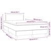 vidaXL Boxspringbett mit Matratze & LED Schwarz 120x200 cm Stoff