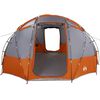 vidaXL Campingzelt Grau und Orange 475 x 475 x 235 cm Polyester