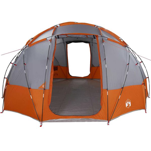 vidaXL Campingzelt Grau und Orange 475 x 475 x 235 cm Polyester